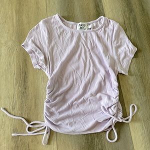 PRINCESS POLLY LILAC RIBBED CROP TOP